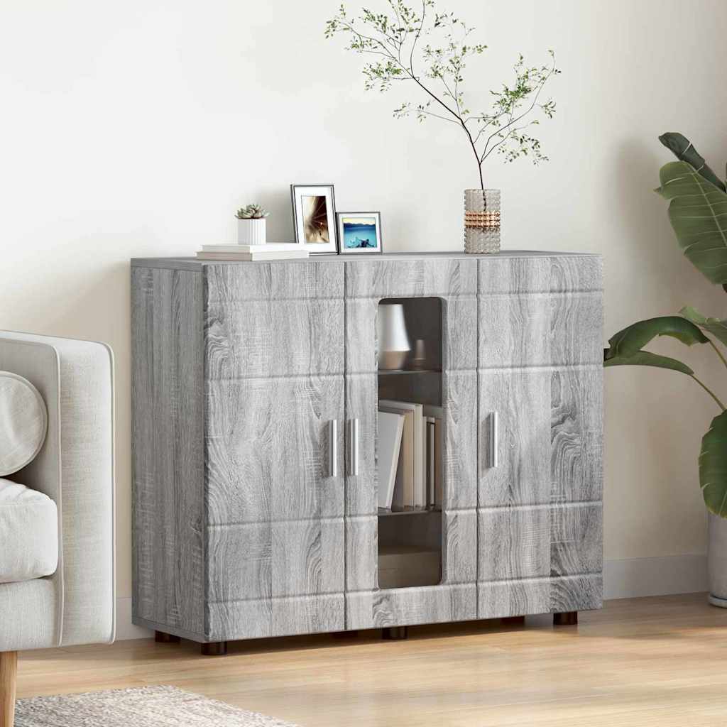 Sideboard Grey sonoma 55.5 x 29 x 100 cm Engineered wood